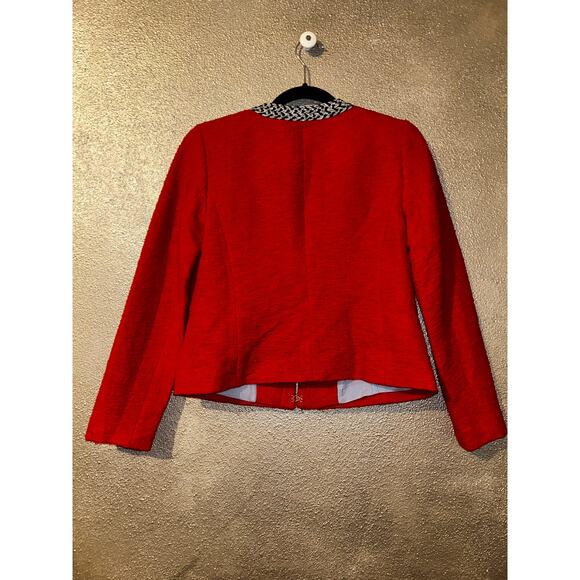 Talbots Barclays Preppy Academia Old Money Twee Red Gray Blazer - Picture 5 of 12